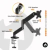 Single Gas Spring Monitor Arm