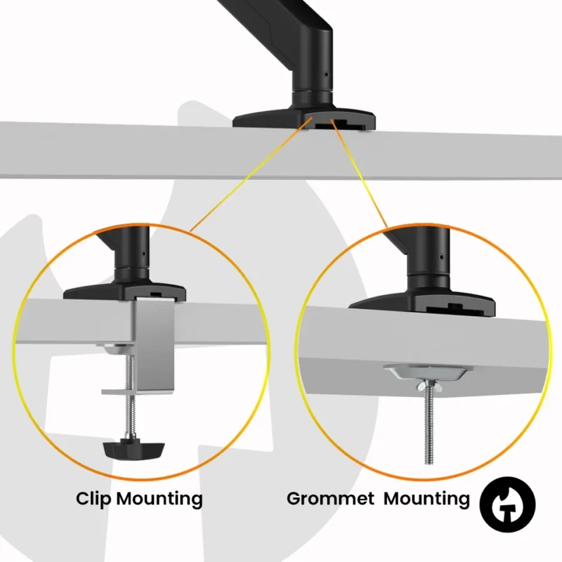 Single Gas Spring Monitor Arm