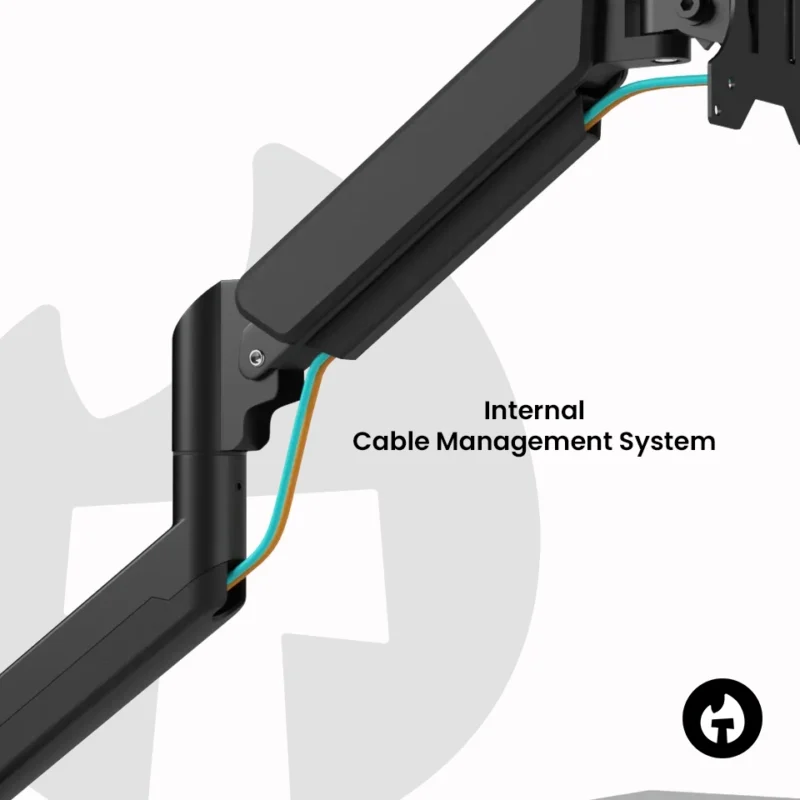 Single Gas Spring Monitor Arm