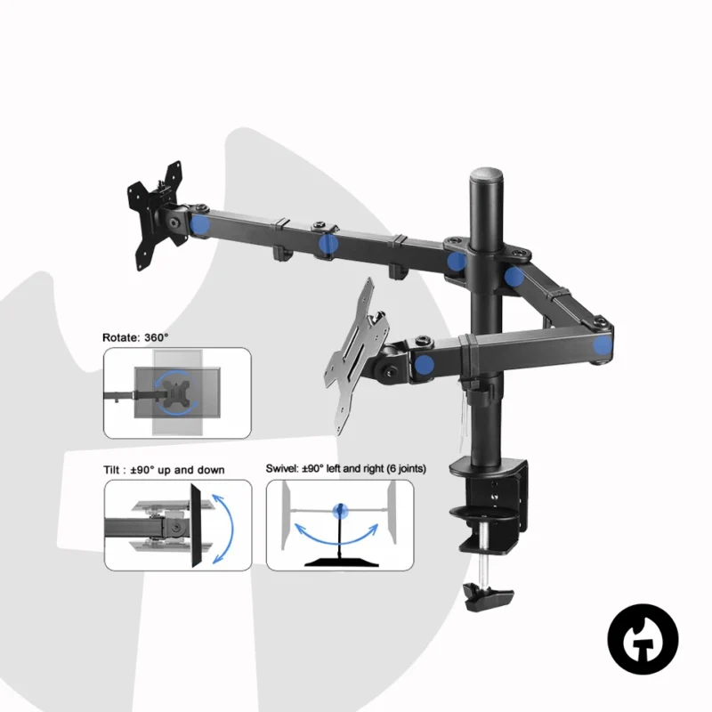 Dual Mechanical Monitor Arm