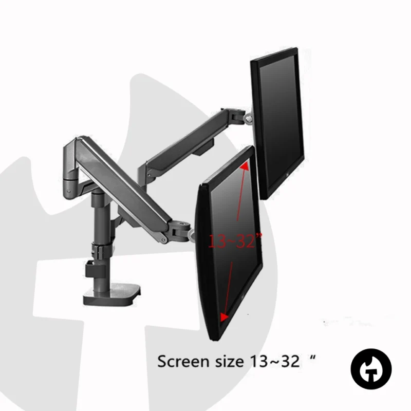 Dual Gas Spring Monitor Pole Arm