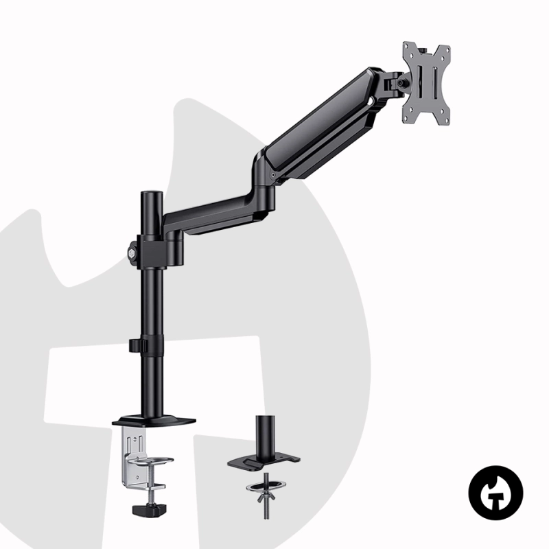 Single Gas Spring Monitor Pole Arm