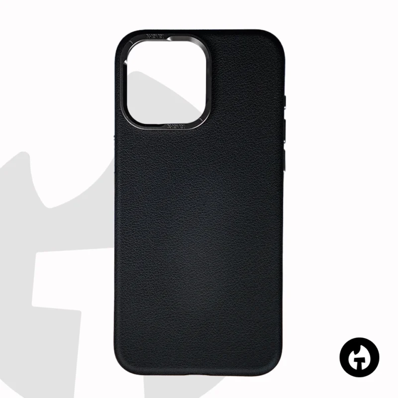 Black PU Leather back-cover for iphone