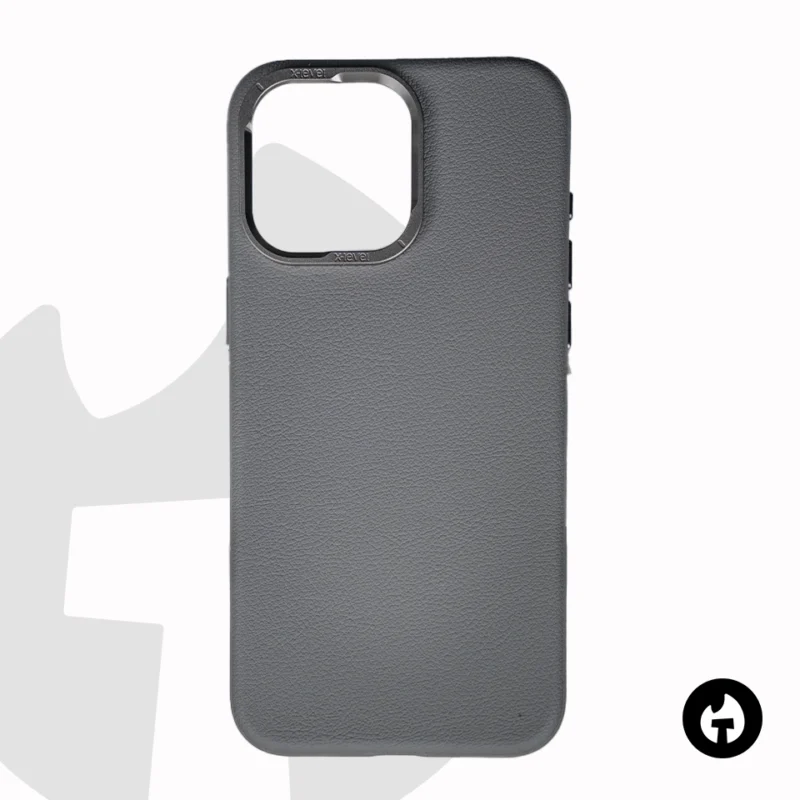 Gray PU Leather back-cover for iphone