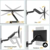 Single Gas Spring Wall Mount
