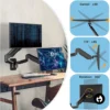 Dual Gas Spring Monitor Wall Mount