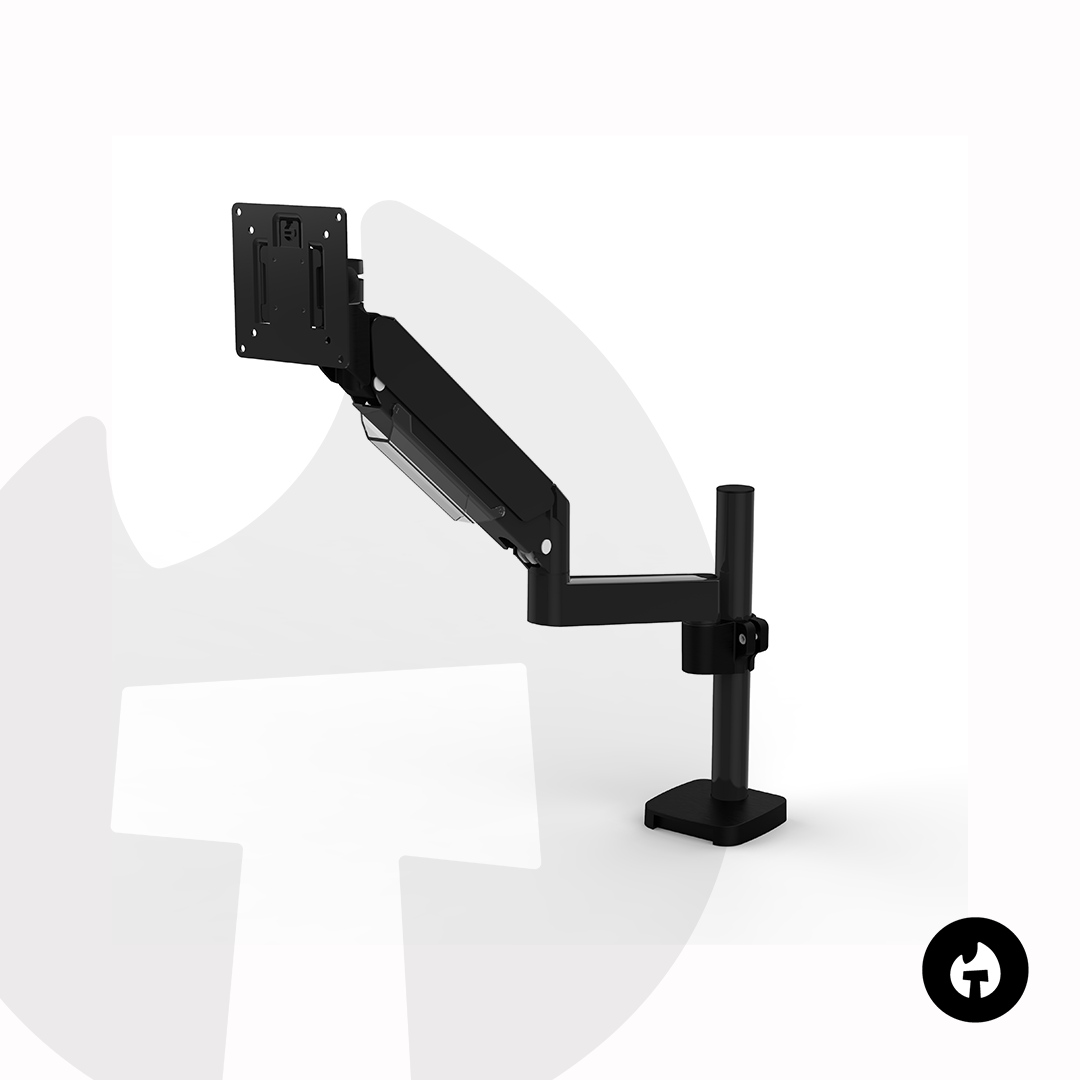 Heavy Duty Single Gas Spring Monitor Arm