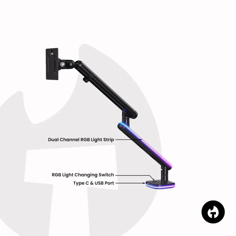 Premium Single Gas Spring Monitor Arm