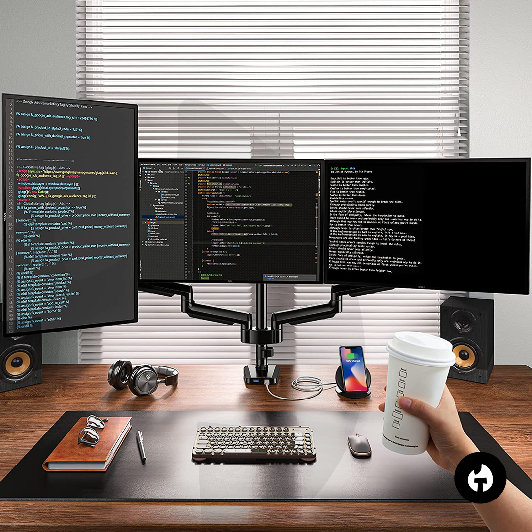 Triple Gas Spring Monitor Arm - Image 2