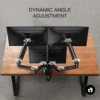 Triple Gas Spring Monitor Arm