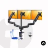 Triple Gas Spring Monitor Arm