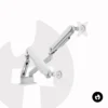 White Dual Gas Spring Monitor Arm