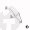 White Dual Gas Spring Monitor Arm
