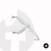 White Dual Gas Spring Monitor Arm