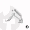 White Dual Gas Spring Monitor Arm
