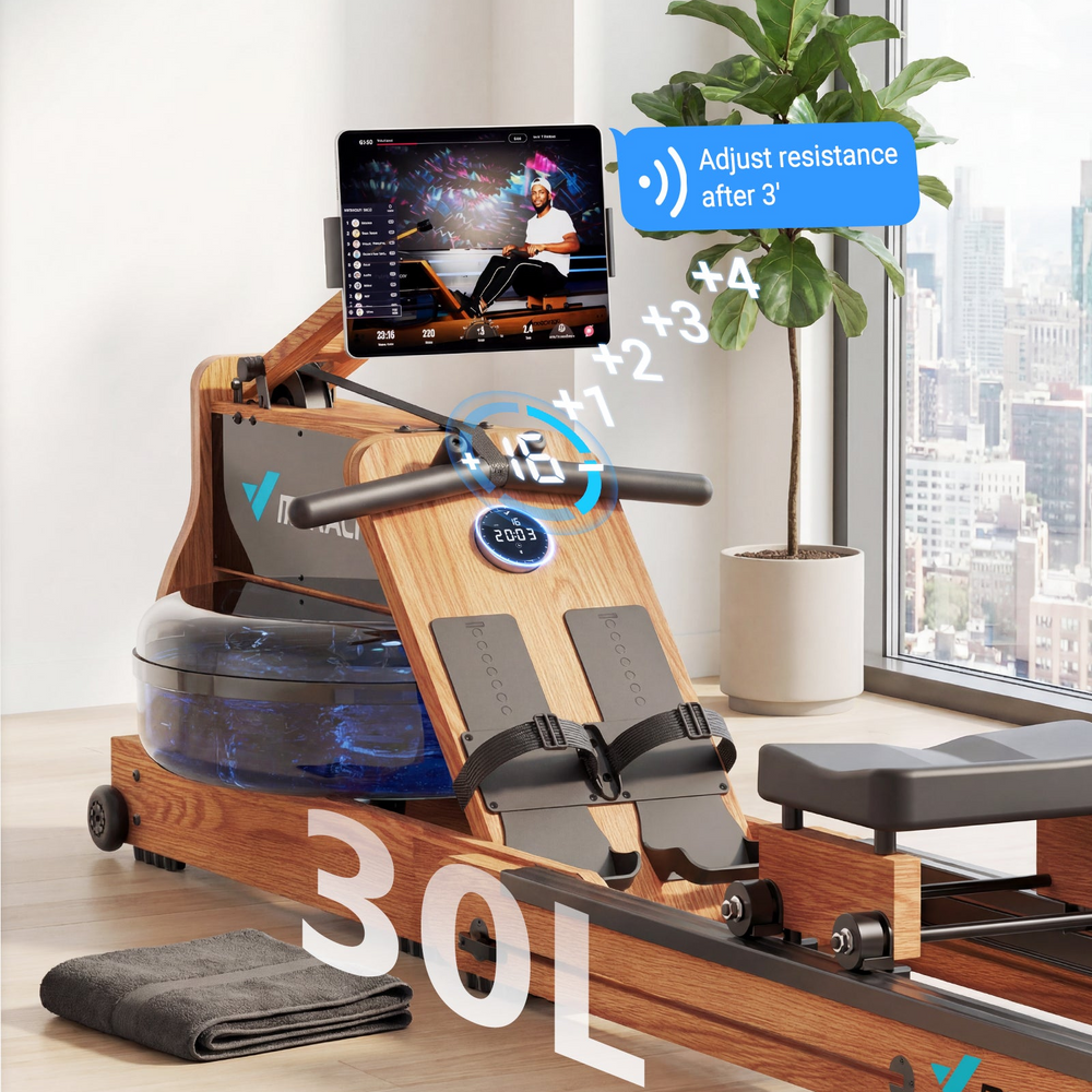 MERACH 950 Dual Resistance Water Rower Machine